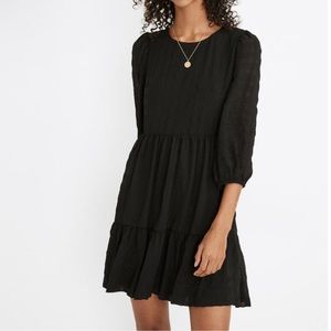 Madewell puff sleeve ruffle hem dress oversized